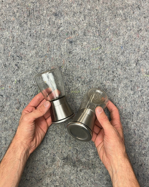 Glass Salt and Pepper Grinders