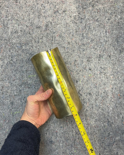 Cool Irregular Brass Vase, H8"
