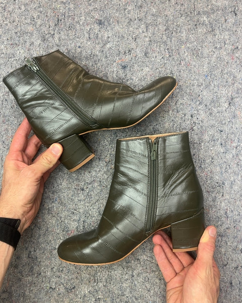 Urban Outfitters Green Ankle Boots, Size US 7W