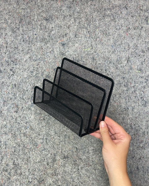 Black Mesh Desk Organizer