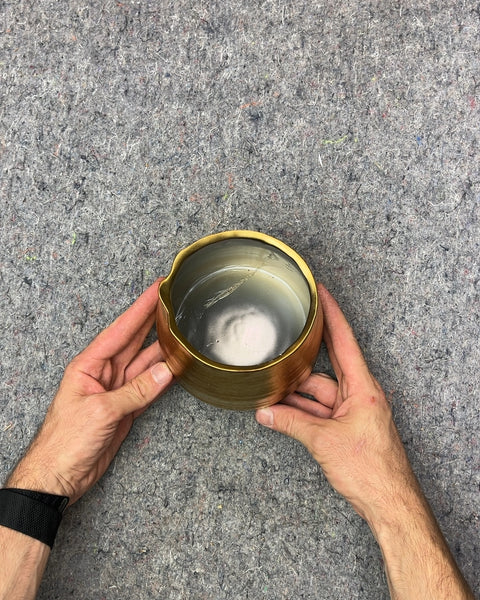Gold Ceramic Planter, W4"