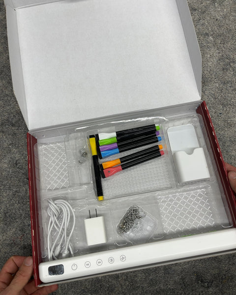LED Light-Up Acrylic Dry Erase Message Board Set with Markers