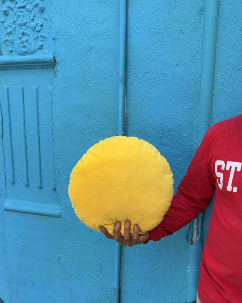 Yellow Pouting Face Emoji Plush Pillow