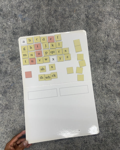 Magnetic Letter Board Missing AX for Spelling Practice