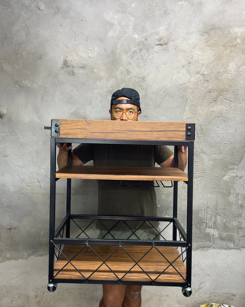 Rolling Bar Cart with Removable Tray, 24x16x30"