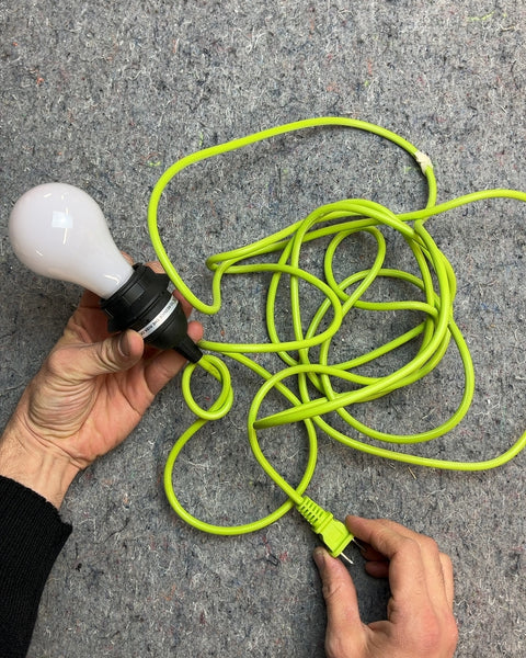 Lime Green Light Bulb Cord with Bulb