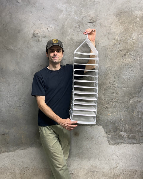 Hanging Closet Organizer With Many Many Tiers