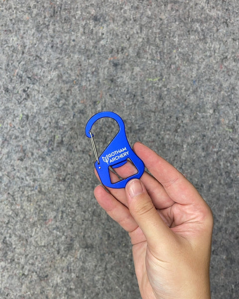 Gotham Archery Blue Carabiner Bottle Opener