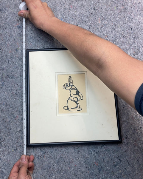 Cool Framed Rabbit Print, 11x12"