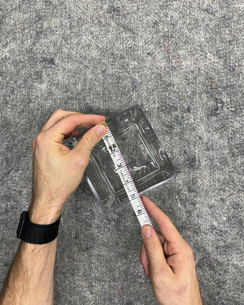 Clear Glass Square Cube Vase, 5"