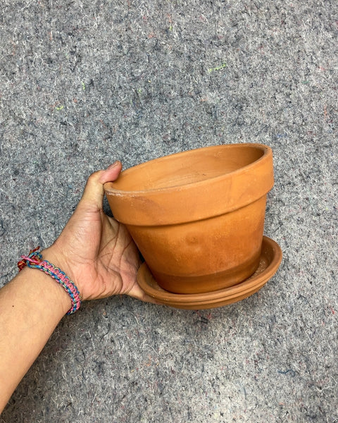 Terracotta Clay Pot with Saucer