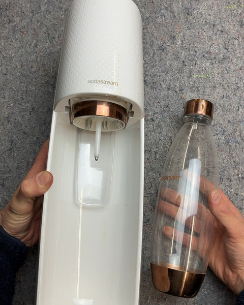 SodaStream Fizzi Sparkling Water Maker With Rose Gold Accents