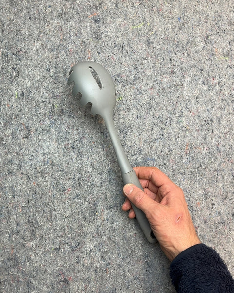 Gray Slotted Pasta Spoon