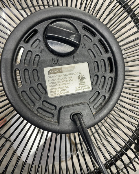 Climate Keeper 9" High Velocity Desk Fan (MF-9 / SC-9)