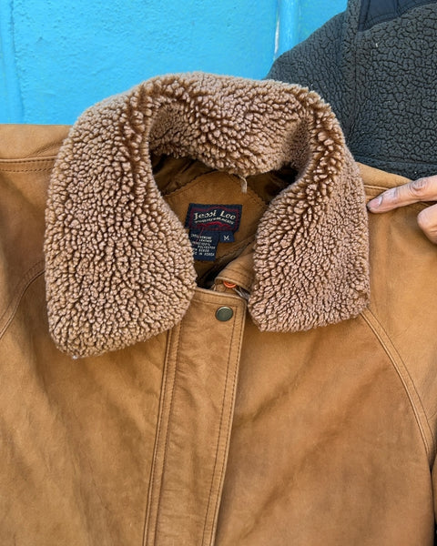 Vintage Jessi Lee Barn Jacket with Sherpa Collar, Size M