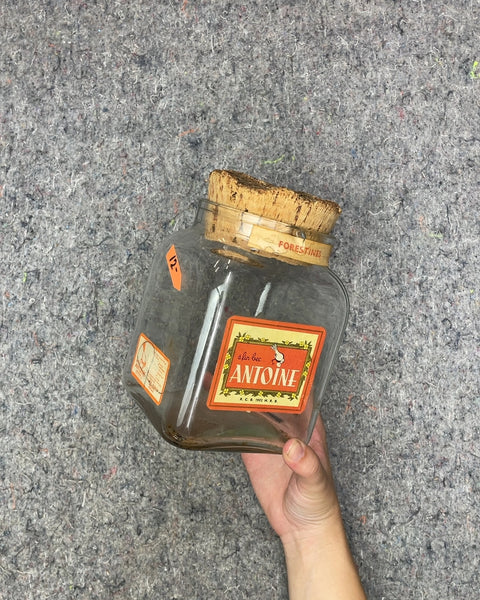 Antoine Glass Jar with Cork Lid