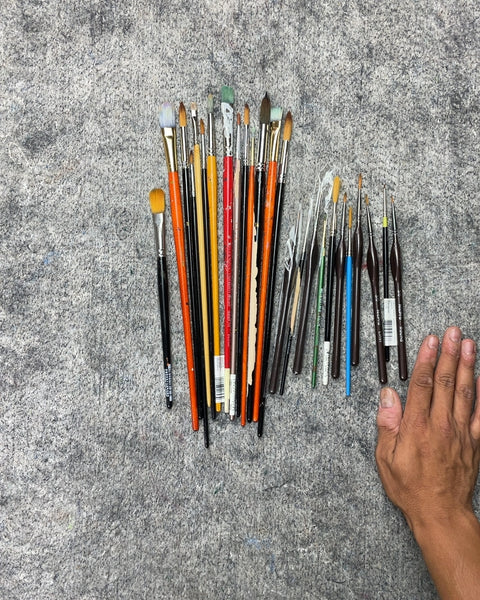Assorted Artist Paint Brushes, Set of 30