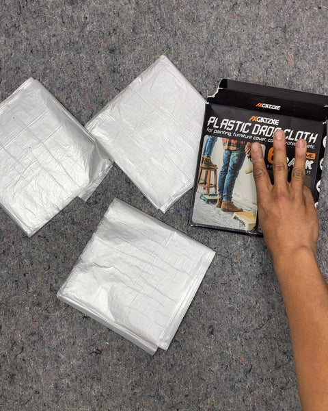 3 Sheets of AXGATZXE Plastic Drop Cloth