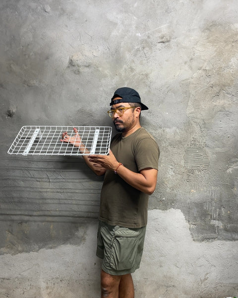 Sturdy Metal Wire Grid Shelf, 12x24"