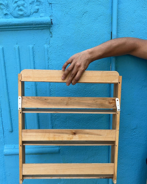 Wooden Wall Mount Spice Rack, W17xH19"