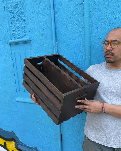 Serious Wood Storage Crate, W14xD18xH10"