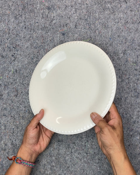 Another Home Cream Dinner Plate, 10"
