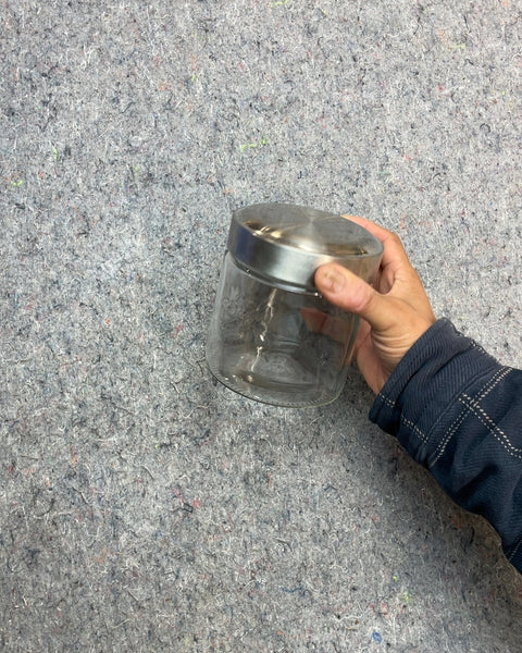 Glass Storage Jar with Metal Lid
