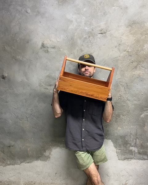 Cool Wooden Tool Caddy Made In The USA, 18"