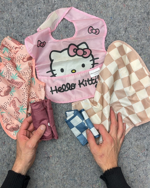 Set of 5 Hello Kitty and Patterned Baby Bibs