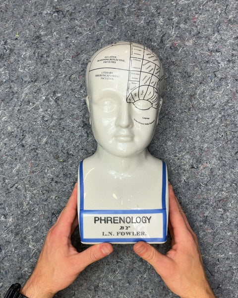 L.N. Fowler Phrenology Head Bust Piggy Bank