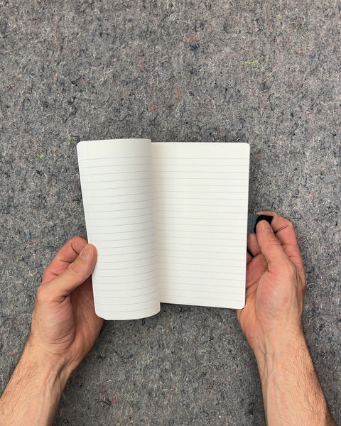 Sexy Leather Cover Black Lined Notebook