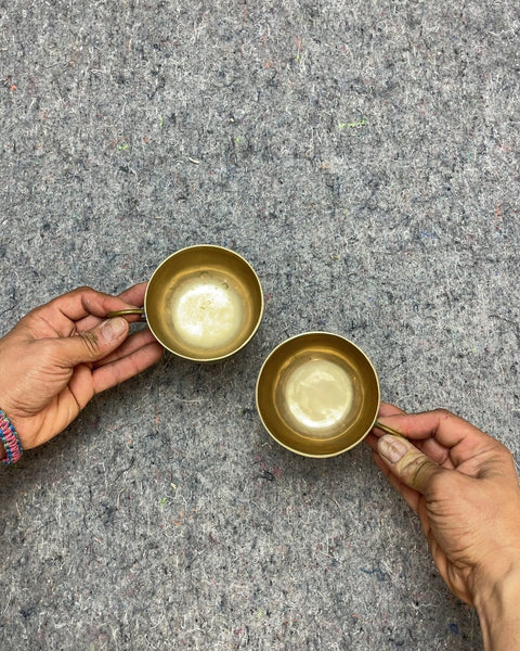 Last Two Beautiful Brass Punch Cups