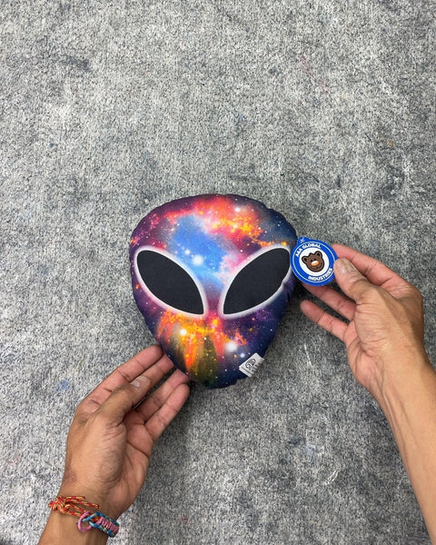 Galaxy Print Alien Head Plushie