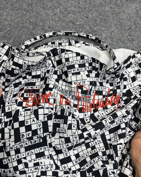 Diane Von Furstenberg Crossword Print Large Tote Bag
