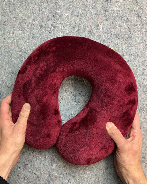 Red U-Shaped Travel Neck Pillow