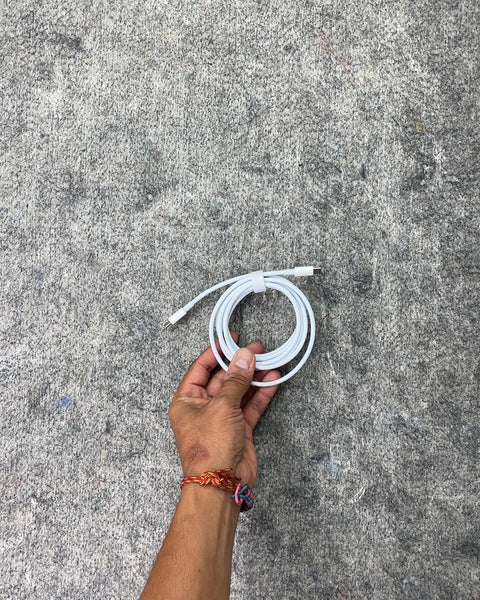 White USB-C to USB-C Charging Cable