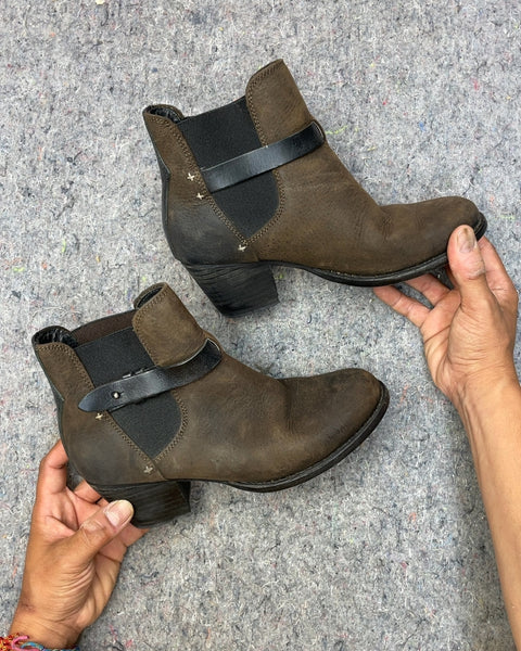 Rag & Bone Brown Leather Ankle Boots, Sz 36
