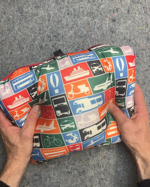 Travel Pillow with Transportation Print