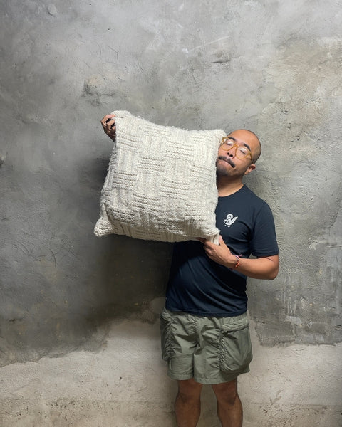 Bigass Textured Knit Throw Pillow