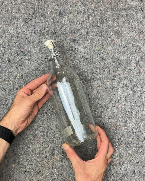 Clear Glass Bottle with Swing Top Stopper