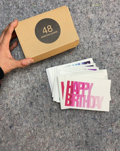 48 Greeting Cards, Happy Birthday