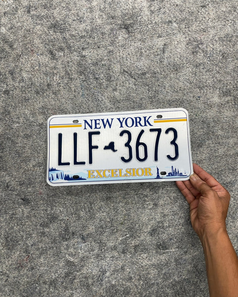 New York Excelsior License Plate LLF-3673