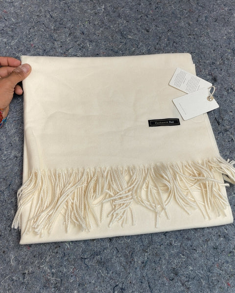 Cashmere Feel Cream Scarf