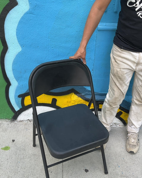 Black Metal Folding Chair