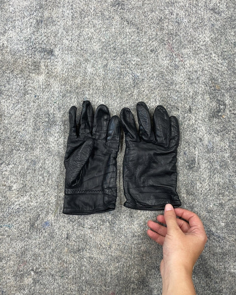 Black Leather Gloves
