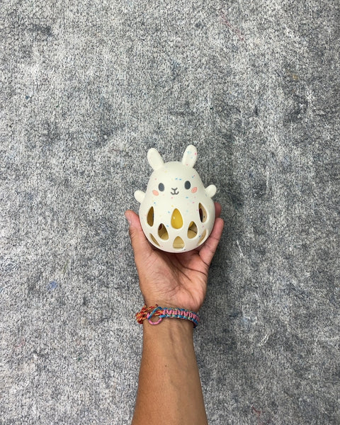 White Bunny Rattle Toy