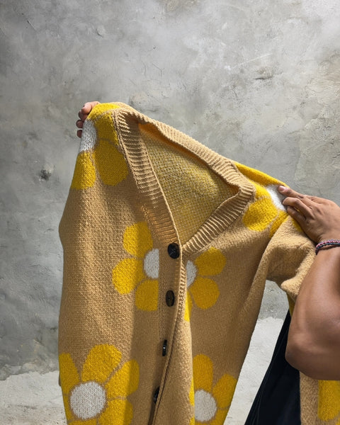 Flower Cardigan, Sz M/L