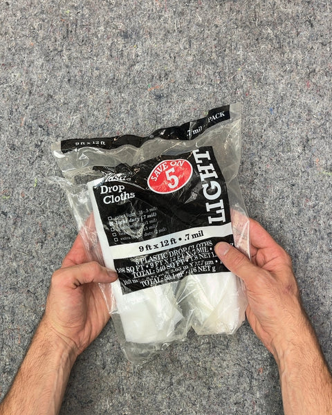 Plastic Drop Cloths, 9 ft x 12 ft