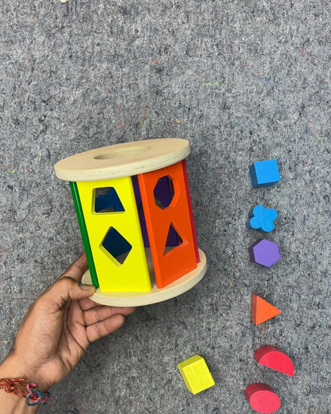 Melissa & Doug Match & Roll Shape Sorter, Incomplete