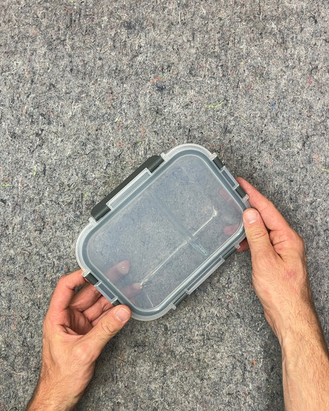 Glass Divided Lunch Container with Lid